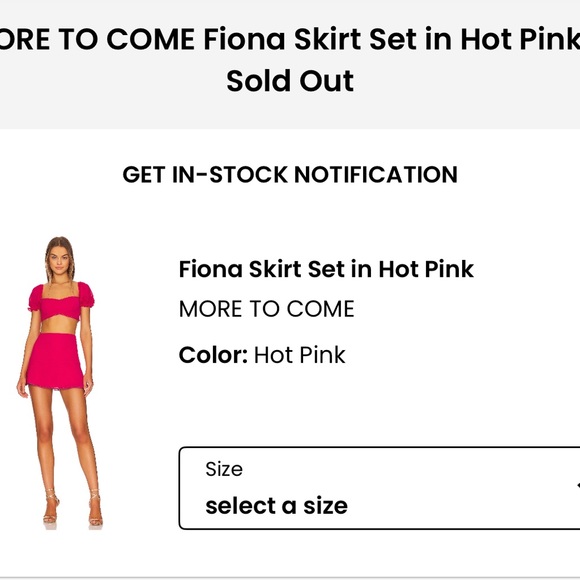 Fiona Skirt Set in Hot Pink at REVOLVE - Picture 1 of 4